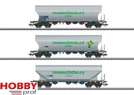Ermewa Uagps Grain Silo Wagon Set "Transcéréales" (3pcs)
