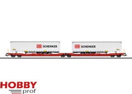 DB AG Sdggmrss738 Deep Well Wagons with DB Schenker Load (2pcs)