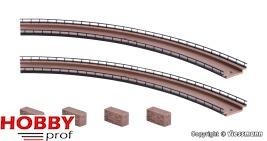 Railway Bridge ~ Curved R=185mm 60° (2pcs)