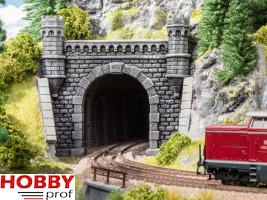 Hardfoam Tunnel Portal 'Granite Wall' ~ Single track 16x15,2cm