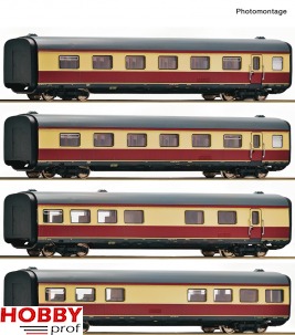 4-piece set: Intermediate coaches for gas turbine multiple unit class 602, DB (DC)