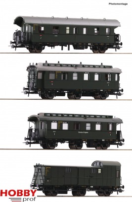 4-piece set: Passenger train, DB