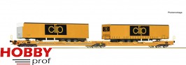 Articulated double-pocket wagon T3000e, CLIP