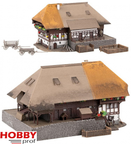 Black Forest farm with straw roof