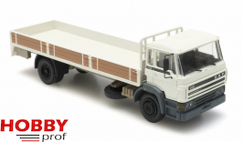 DAF tilt-cab C 1987 open bed truck with canvas - white