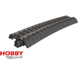 C-track ~ Curved track R3 15° (removable roadbed slopes)