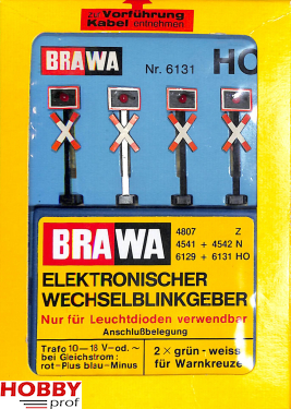 4 warning crosses with electronic flashers