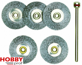 Stainless Steel Wire Brush ~ Wheel Ø22mm (5pcs)