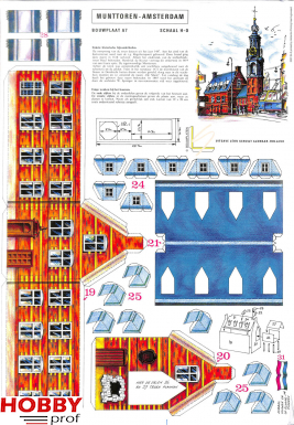 Bouwplaat Munttoren Amsterdam A7