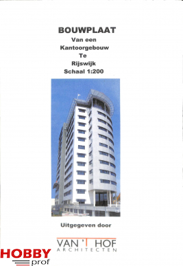 Bouwpolaat van een kantoorgebouw te Rijswijk 1:200