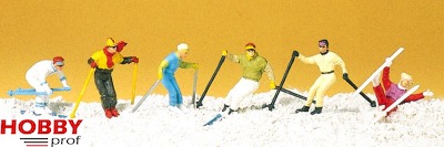 Down-hill racers, skiing