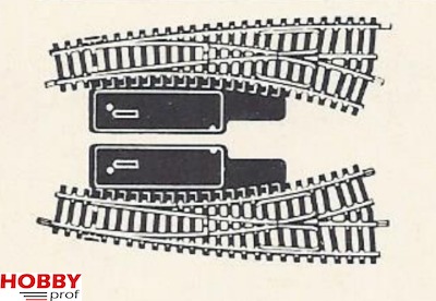 Model Track ~ Electric Curved Turnout Set (Solid)