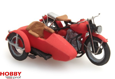 US Liberator motor red with sidecar