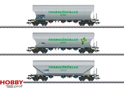 Ermewa Uagps Grain Silo Wagon Set "Transcéréales" (3pcs)