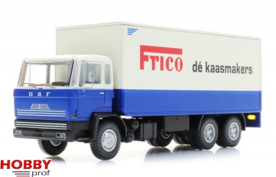 DAF tilt-cab 1970, tandem-axle, box van, Frico