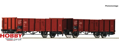 2-piece set: Open goods wagons, CSD