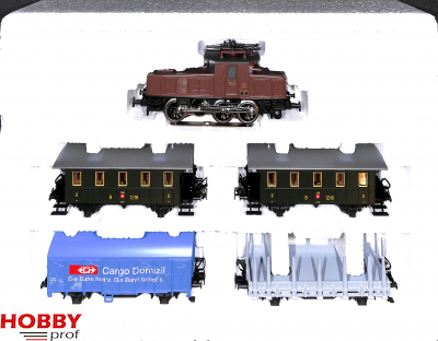 Swiss Trainset (locomotive with 4 cars)