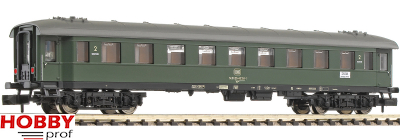 Express train wagon 2nd Class, class B4üwe, of the DB with electronic tail light.