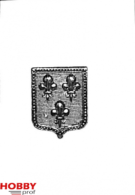Small coat of arms with three fleur-de-lis,13x18mm