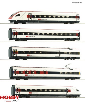 Roco SBB ICN RABe500 Elektrisch Treinstel (AC+Sound) Schaal 1: 87 (H0 ...