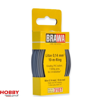 Single-Core Wire 0.14mm² ~ Grey 10m