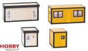 4 Building site containers, black-yellow / grey-black