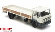 DAF tilt-cab C 1987 open bed truck with canvas - white